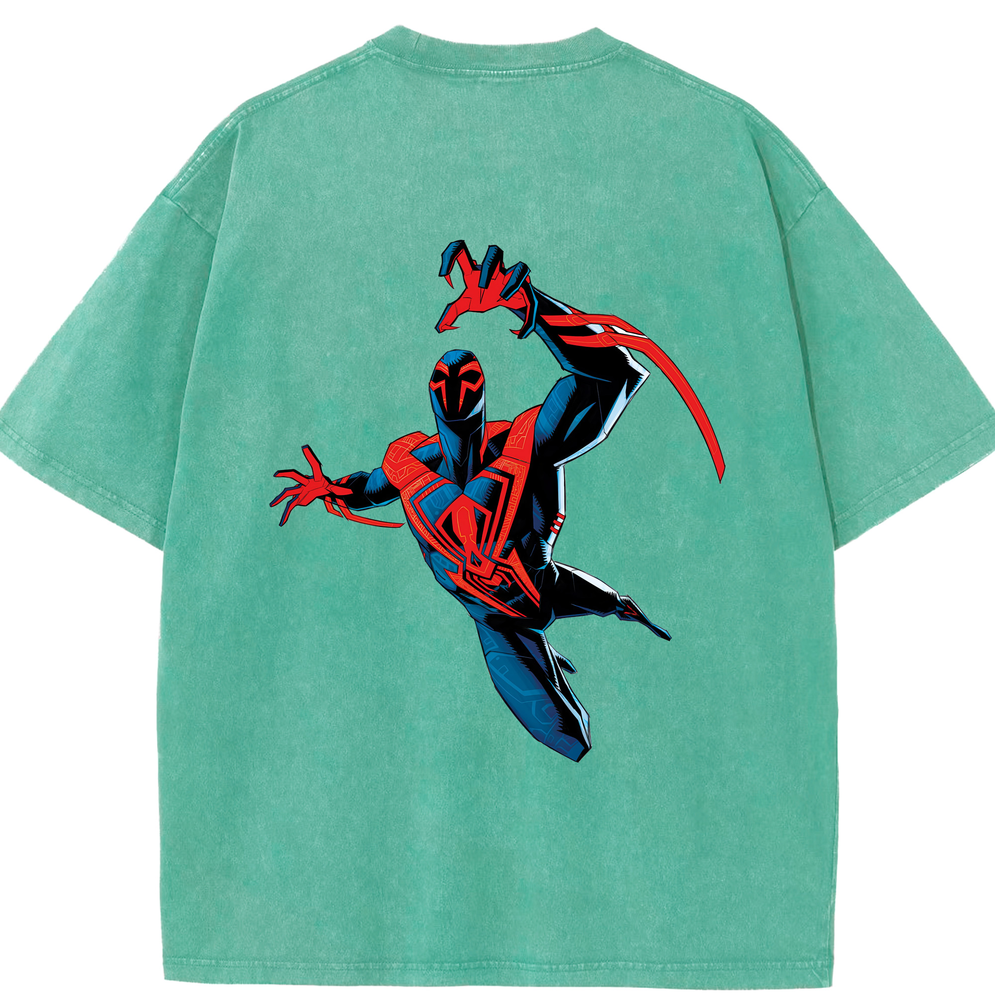 （画像用） Spider Man スパイダーマン 綿100% ヴィンテージ風 半袖Tシャツ（背面プリント）